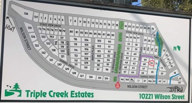 Triple Creek Estates MHP Map